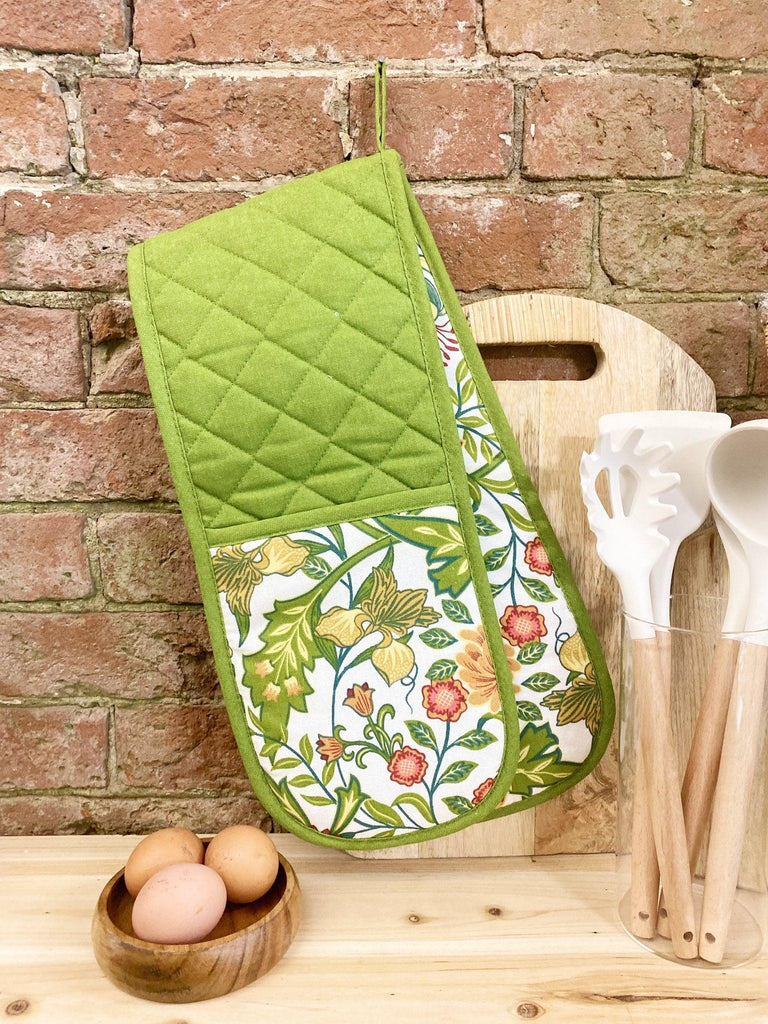 Green Sussex Double Oven Glove - Shades 4 Seasons