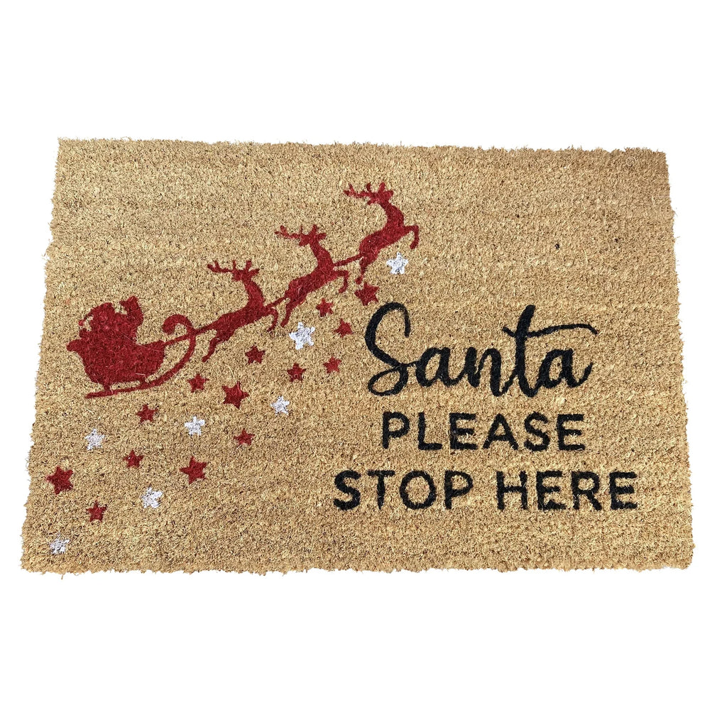 Santa Stop Here Coir Doormat Sleigh - Shades 4 Seasons
