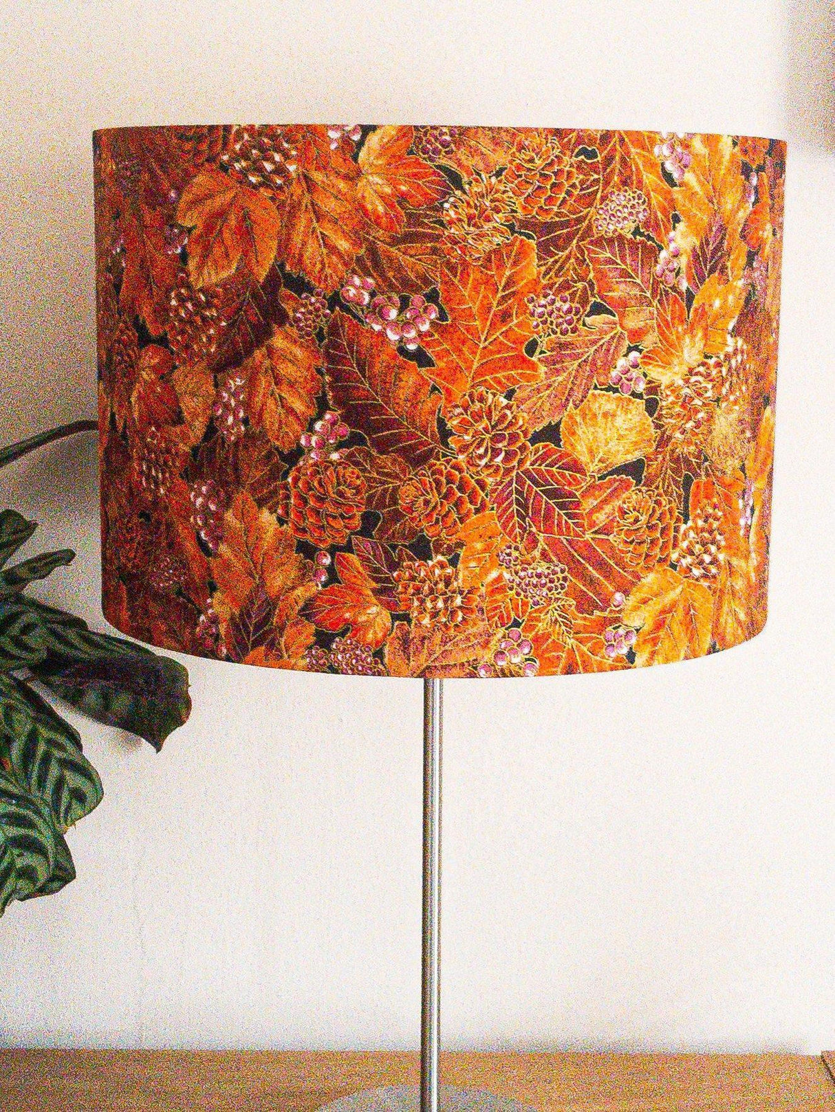 Autumn Beauties of Pine Cones and Leaves Drum Lampshade Shades 4 Seasons