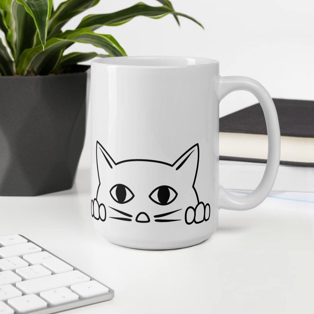 Cat Fabulous Cat Mug - Black or White 15oz white Shades 4 Seasons