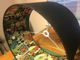 Double sided Black and Frida Kahlo fabric lampshade 50cm diameter Shades 4 Seasons