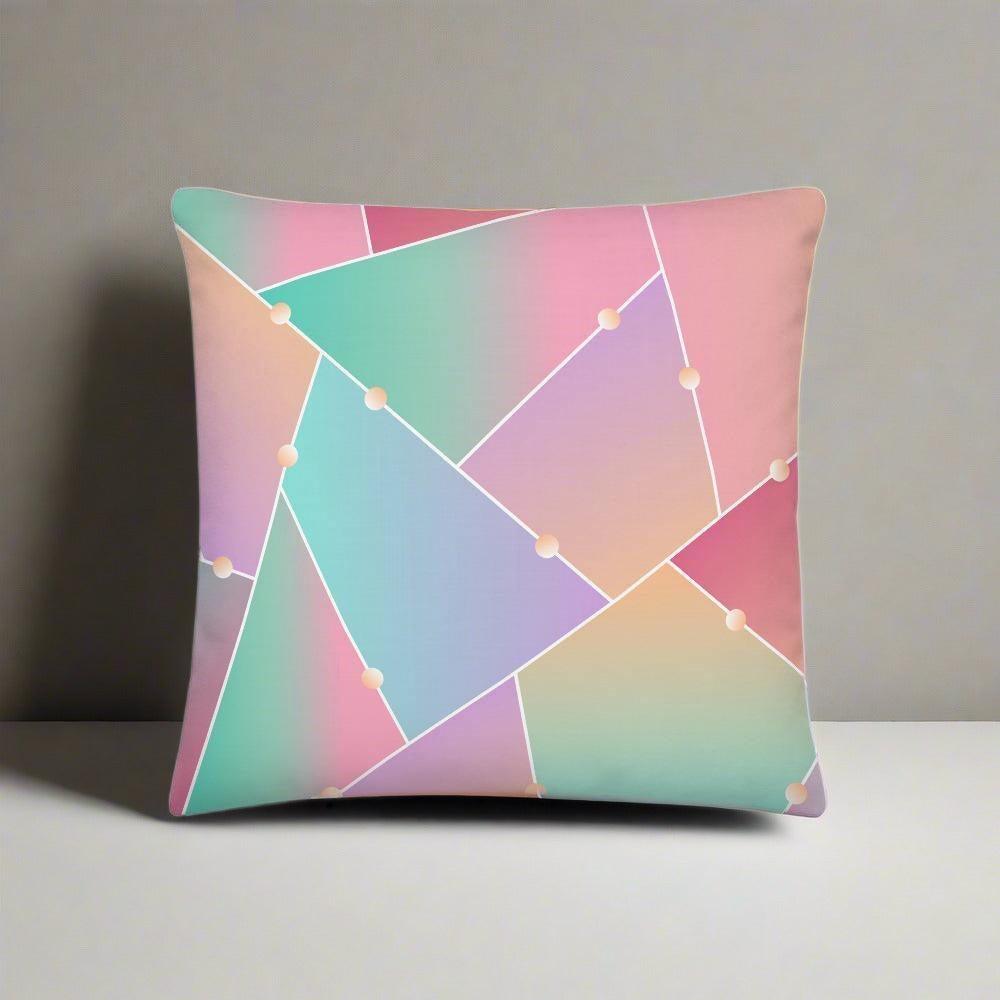 Geometric Colourful Couch Cushion 18×18 Shades 4 Seasons
