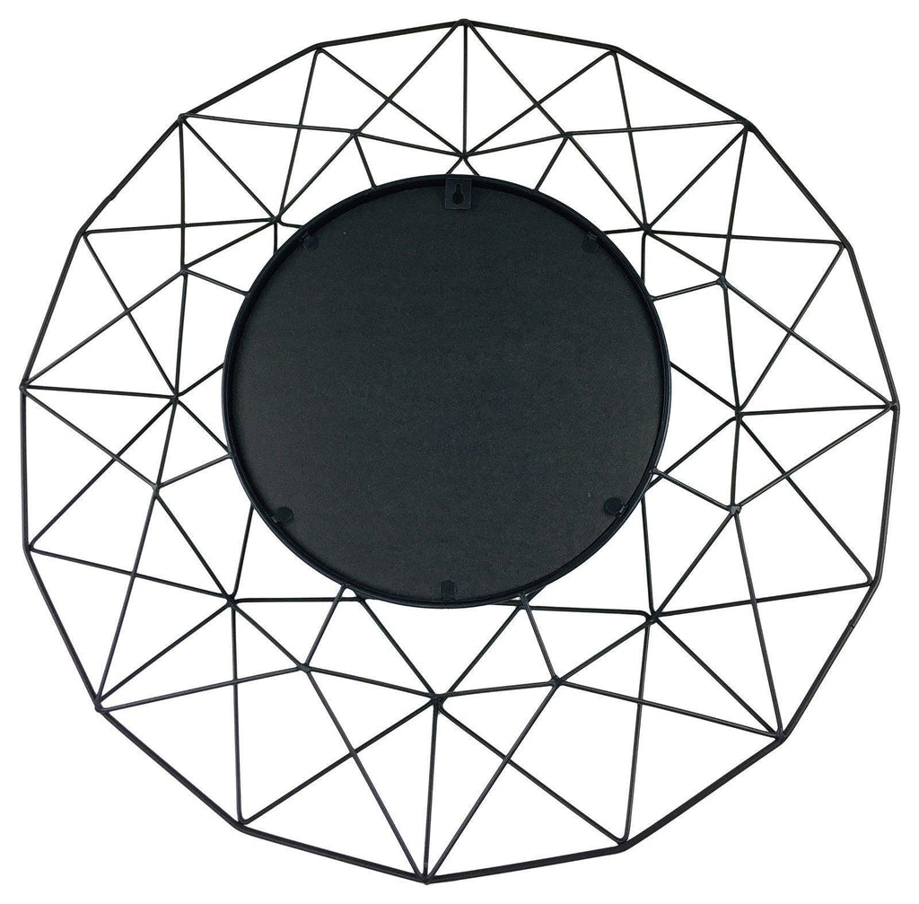 Geometric Mirror in Black 64cm - Shades 4 Seasons