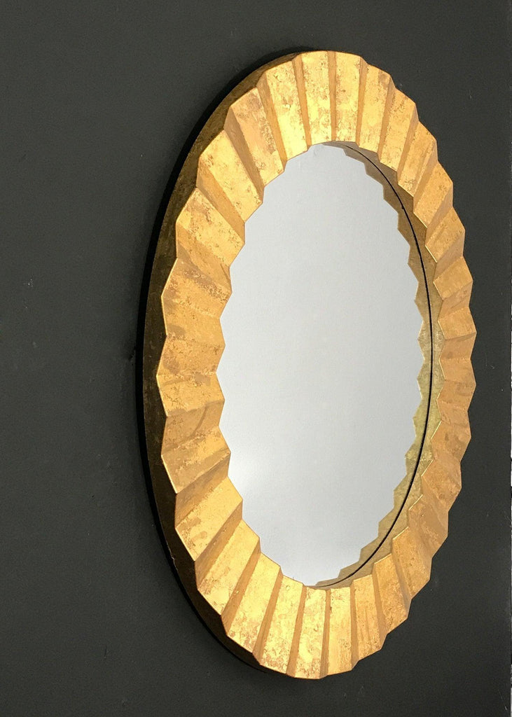 Gold Zig Zag Mirror 80cm - Shades 4 Seasons