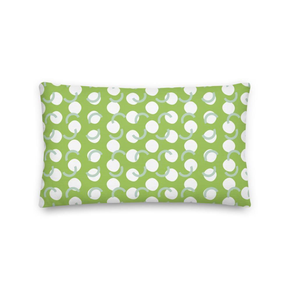 Green and White Couch Cushion 20×12 Shades 4 Seasons