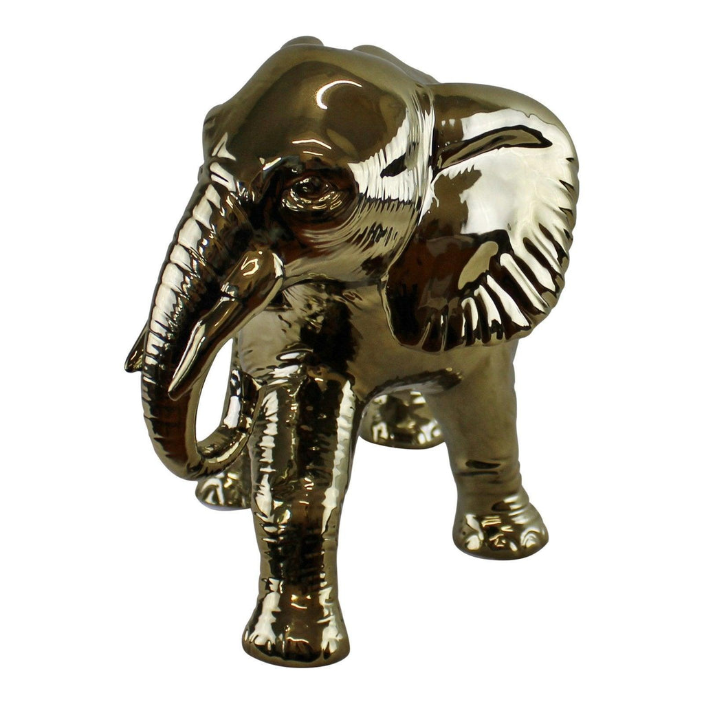 Large Golden Elephant Ornament 34cm - Shades 4 Seasons