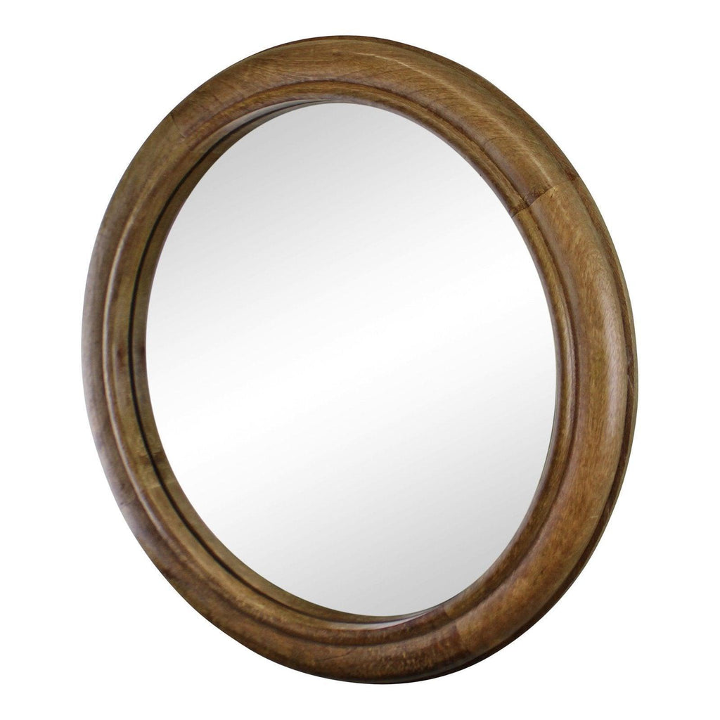Mango Wood Circular Wall Mirror, 53cm - Shades 4 Seasons