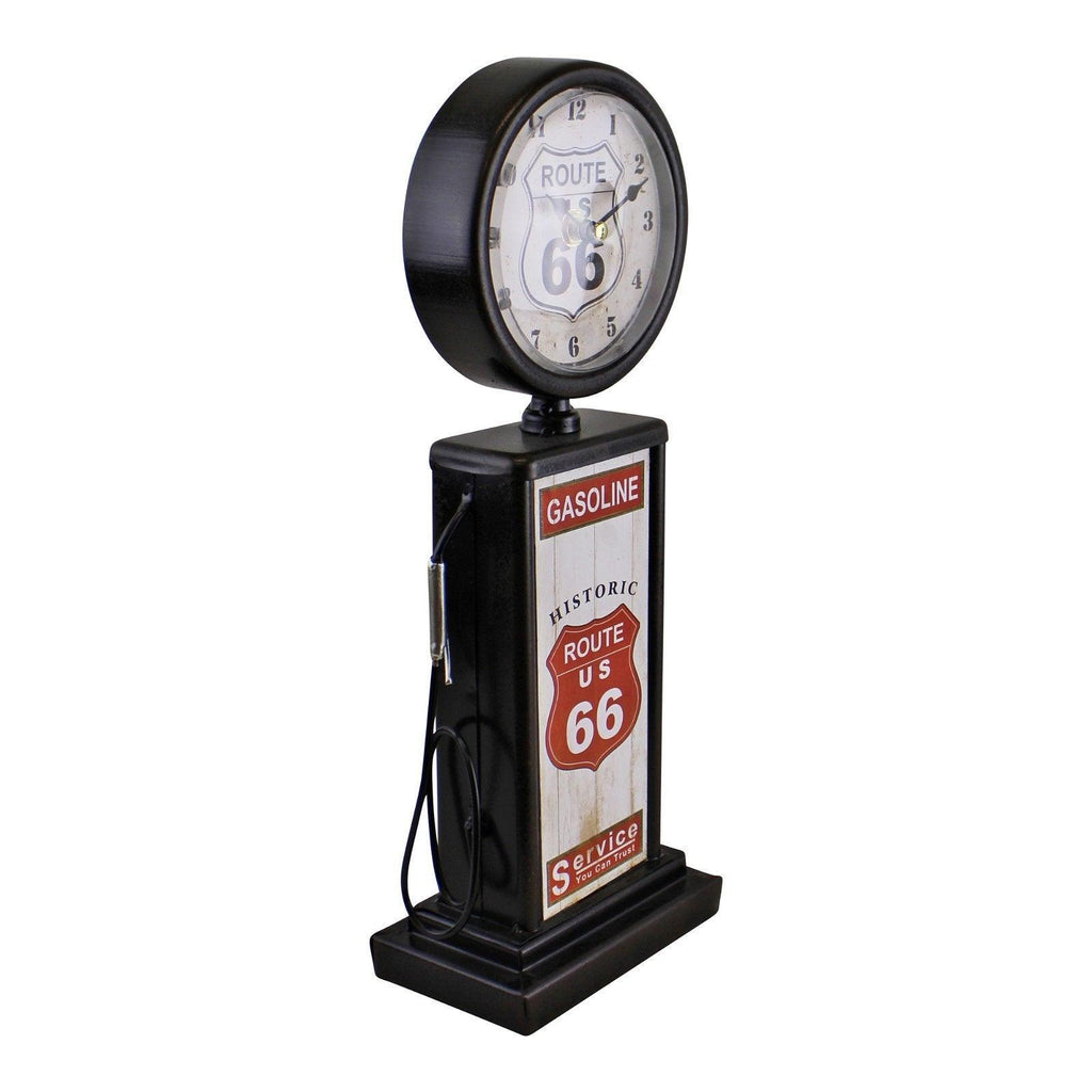 Retro Gas Pump Clock, Black, 13x34cm - Shades 4 Seasons