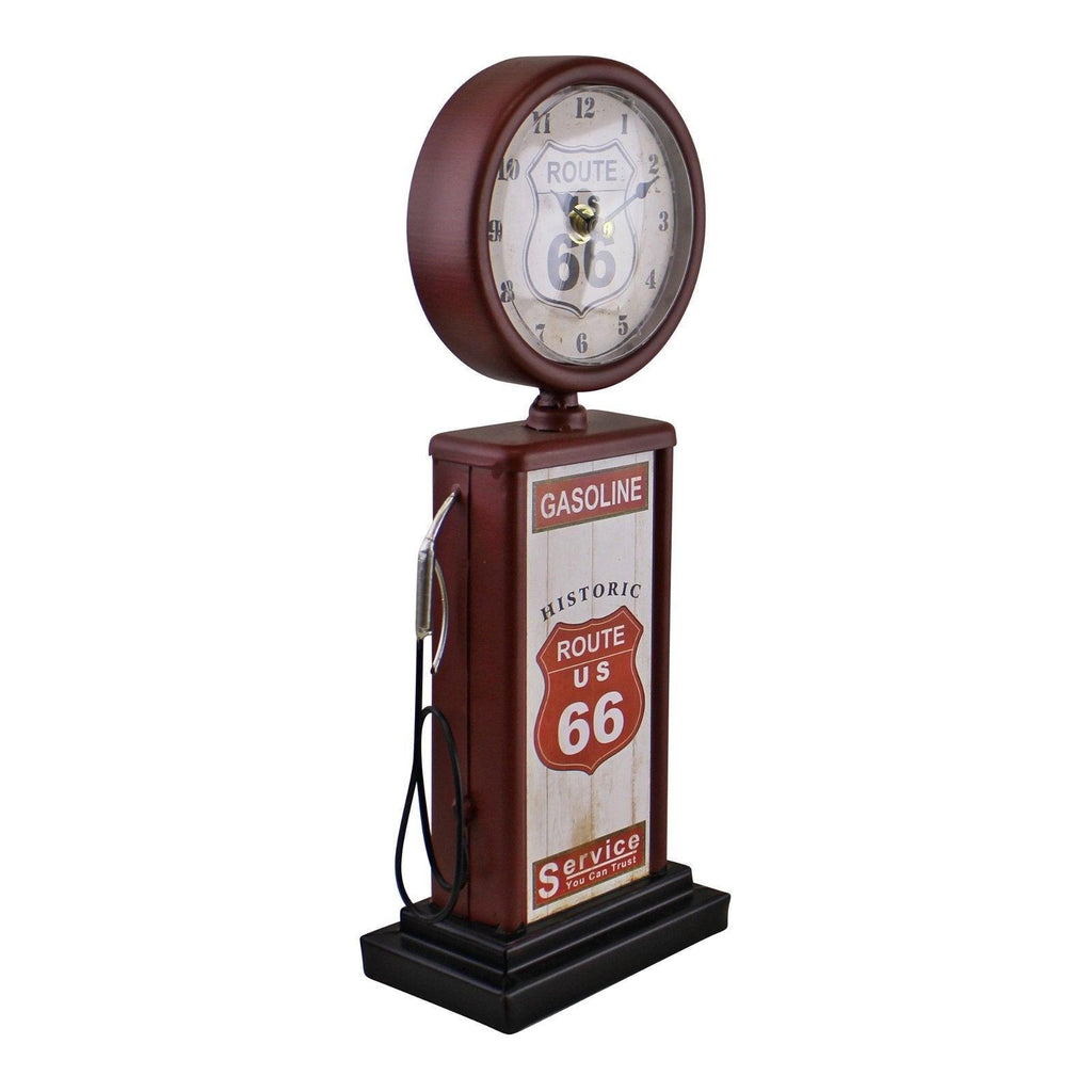 Retro Gas Pump Clock, Red 13x34cm - Shades 4 Seasons