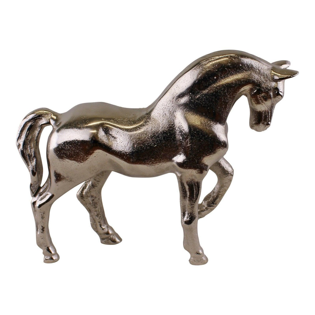 Silver Metal Horse Ornament, 23cm Tall - Shades 4 Seasons
