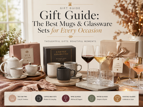 Gift Guide featuring the best mugs and glassware sets for every occasion and thoughtful gifting ideas