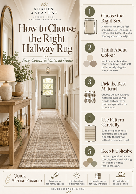 Guide on How to Choose the Right Hallway Rug with Tips on Size, Colour and Material