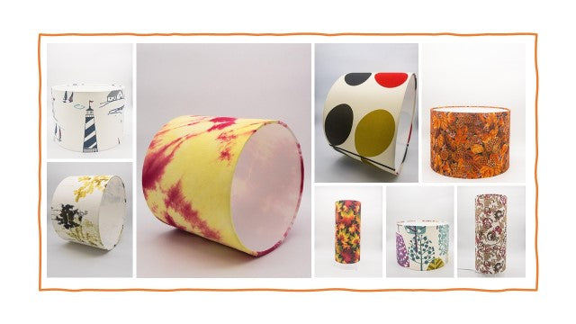 Assorted lampshades displaying unique designs and patterns showcasing their shape and style