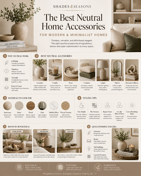 Guide to the Best Neutral Home Accessories for Modern and Minimalist Interiors with Styling Tips