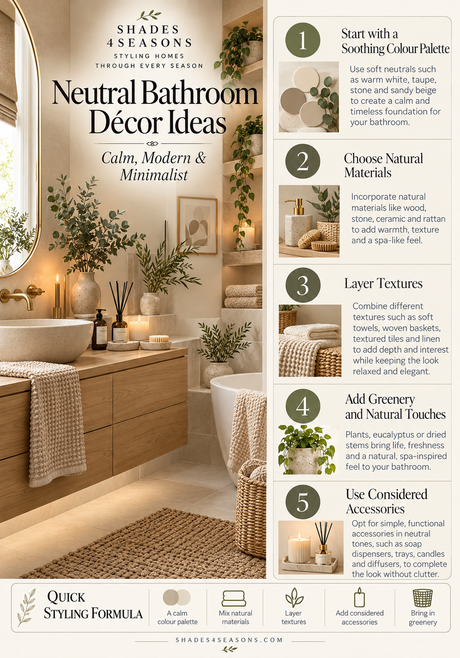 Neutral Bathroom Decor Ideas for a Calm, Modern and Minimalist Home Environment