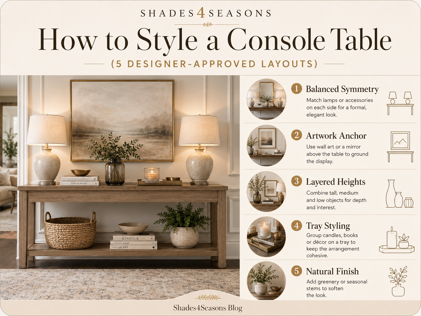 Guide on How to Style a Console Table with 5 Designer-Approved Layouts and Tips