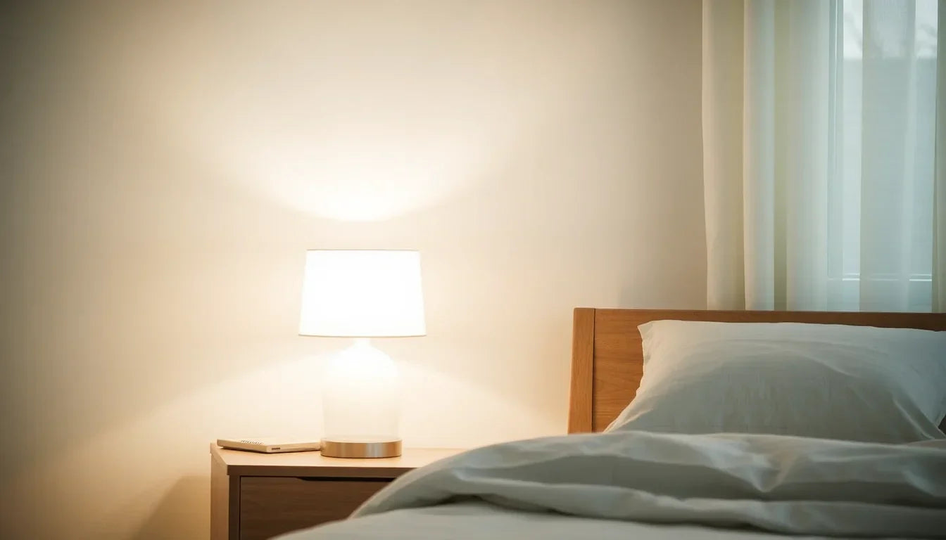 Elegant table lamps brightening a stylish bedroom, enhancing the decor and atmosphere