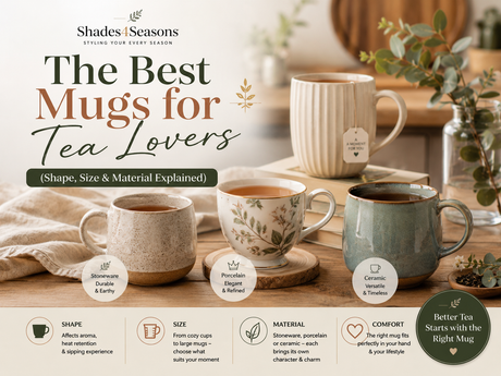 The Best Mugs for Tea Lovers showcasing different shapes, sizes, and materials for tea enjoyment