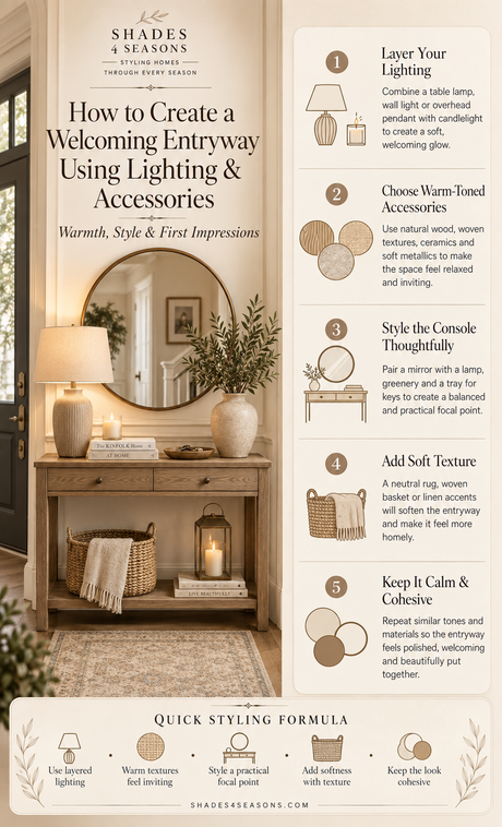 How to Create a Welcoming Entryway with Lighting and Accessories for a Warm Atmosphere