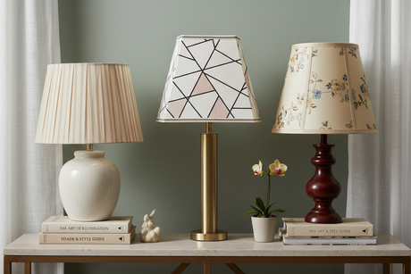 Stylish lamps showcasing various lampshades to enhance interior decor and room aesthetics