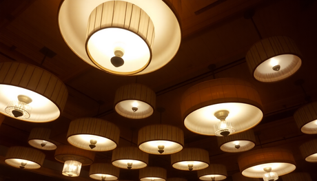 Collection of stylish ceiling lights enhancing home decor with warm lighting