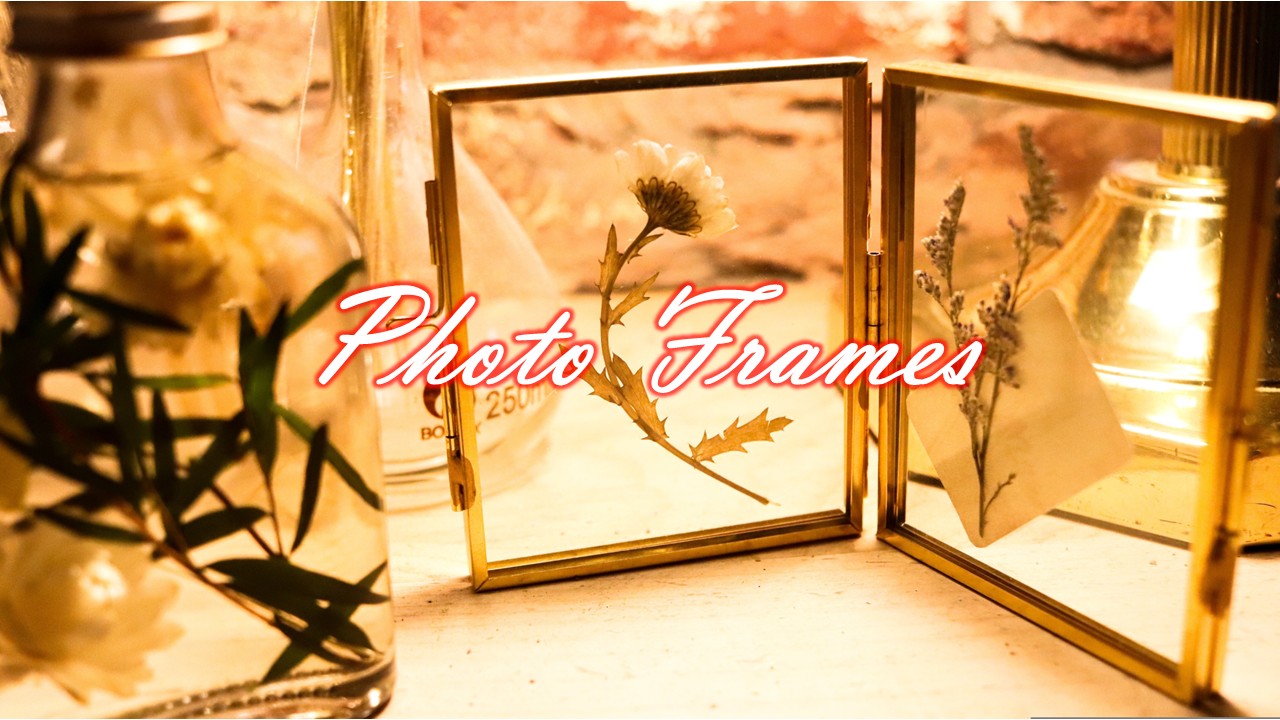 Elegant display of various photo frames showcasing floral designs for capturing memories