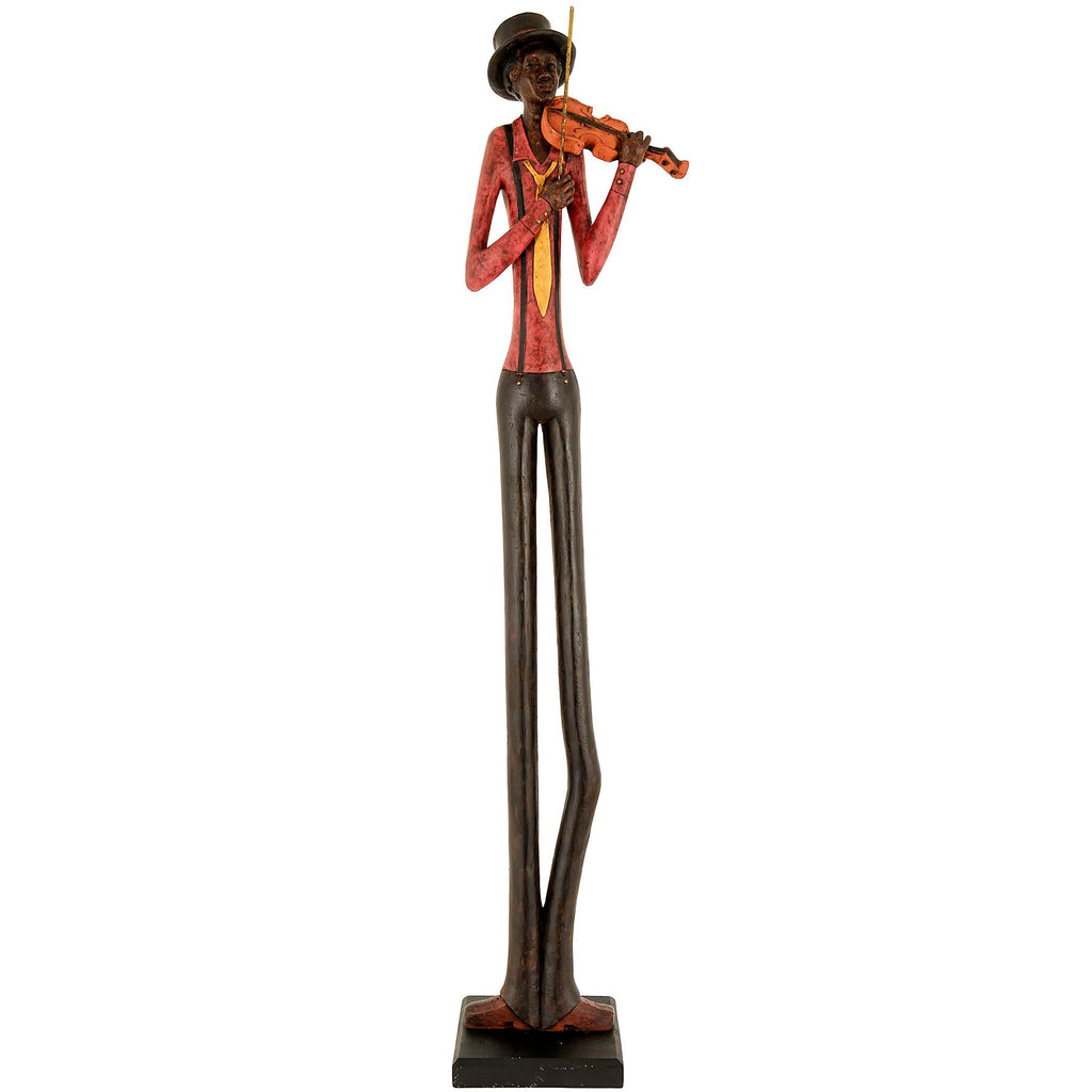 Standing Jazz Band Violinist BROWN RESIN Shades 4 Seasons