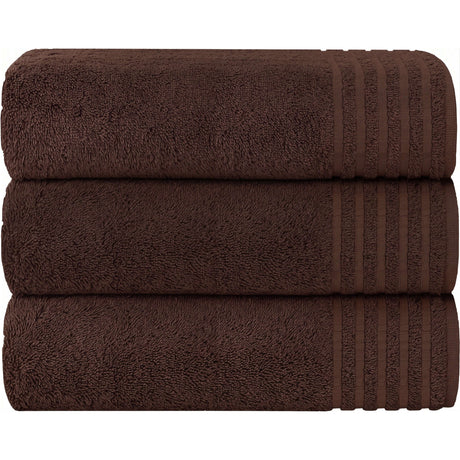 Three Pack Monaco Extra Large Bath Sheets Cotton Towels Set