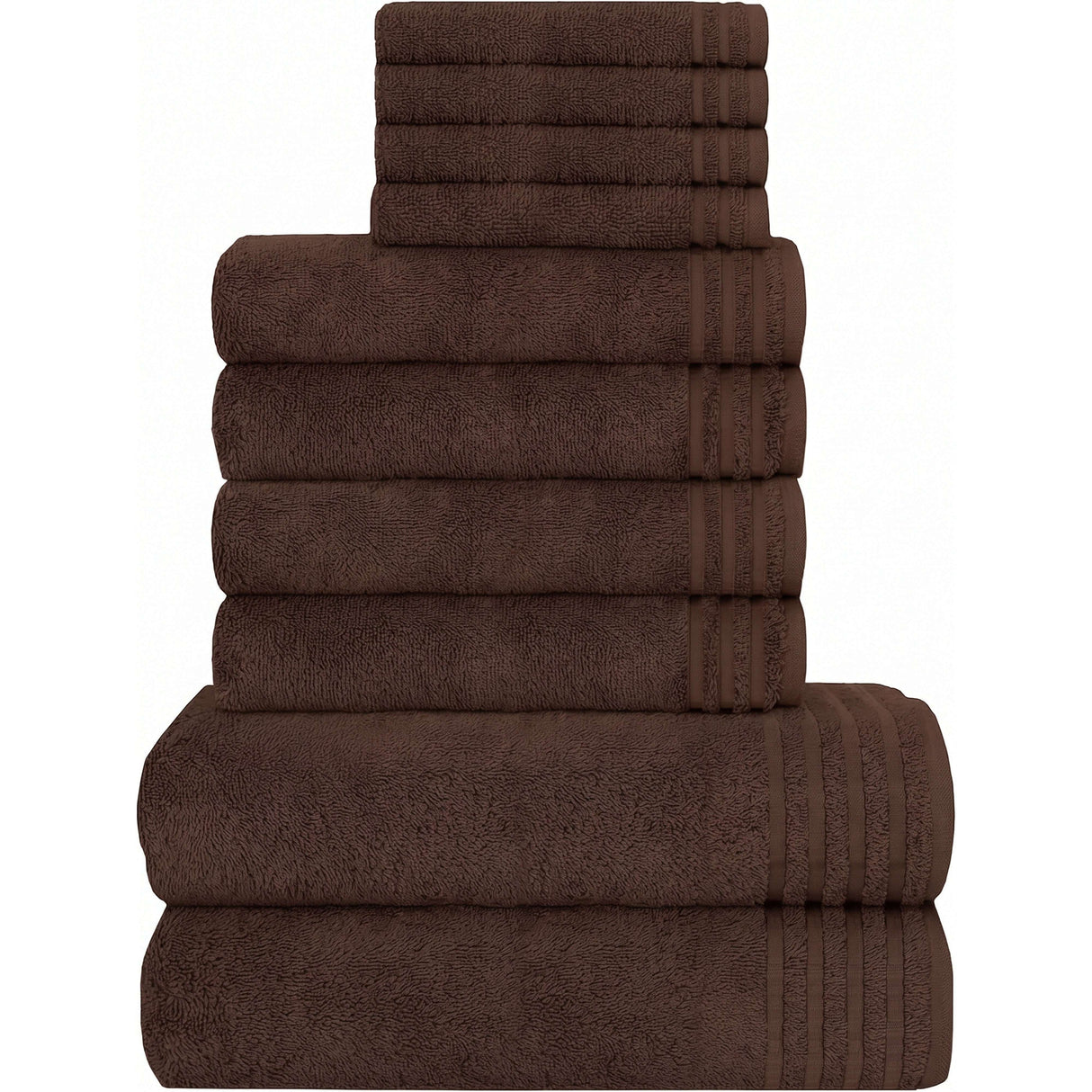 Ten Piece Monaco Luxury Egyptian Cotton Towels Set for Bathroom