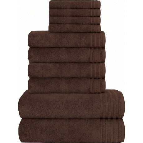 Ten Piece Monaco Luxury Egyptian Cotton Towels Set for Bathroom