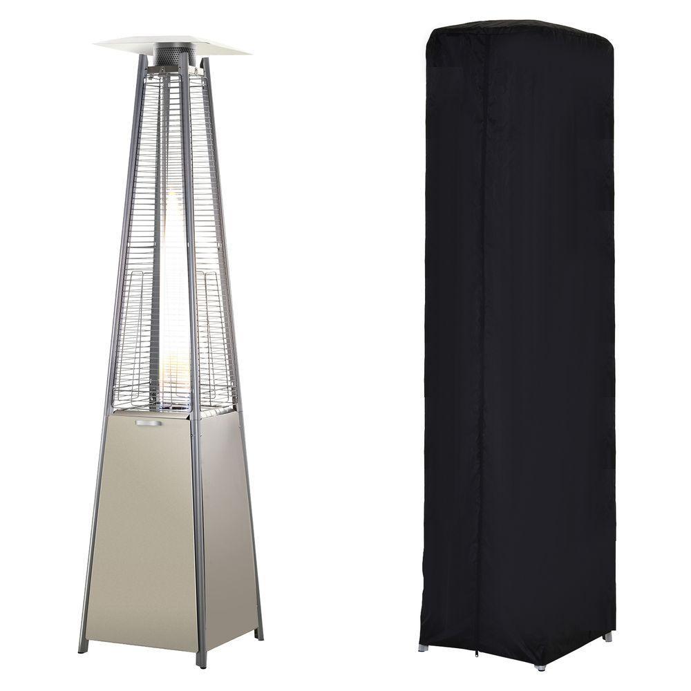 10.5KW Patio Gas Heater Outdoor Pyramid Propanes Heater w/ Cover Outsunny