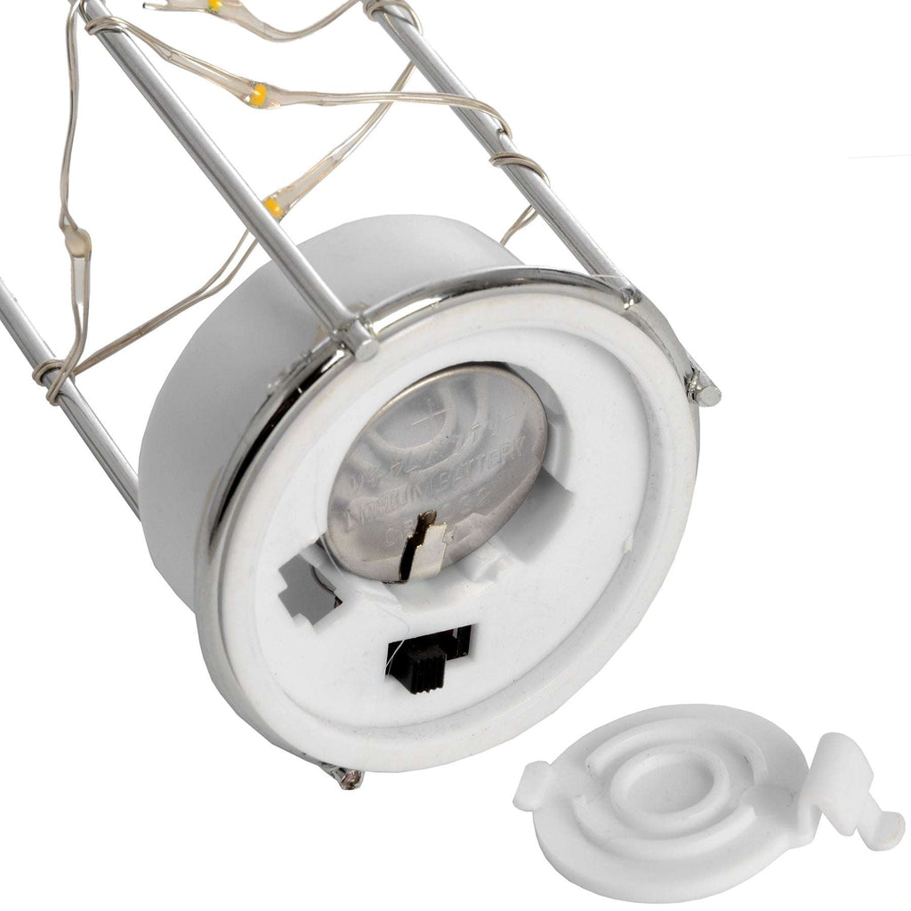 Frosted Glass Lantern with Rope Detail and Interior LED Shades 4 Seasons