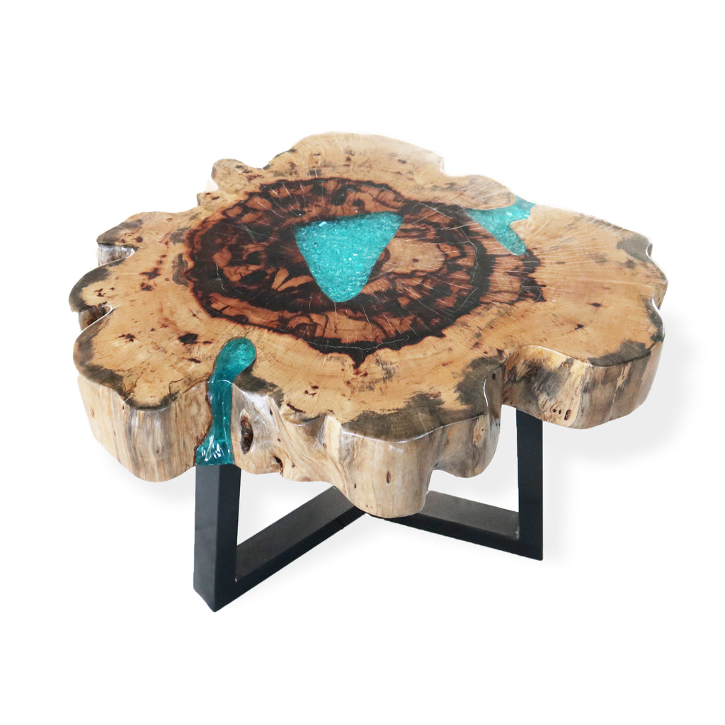 Tamarind and Resin Coffee Table - Aqua Shades 4 Seasons