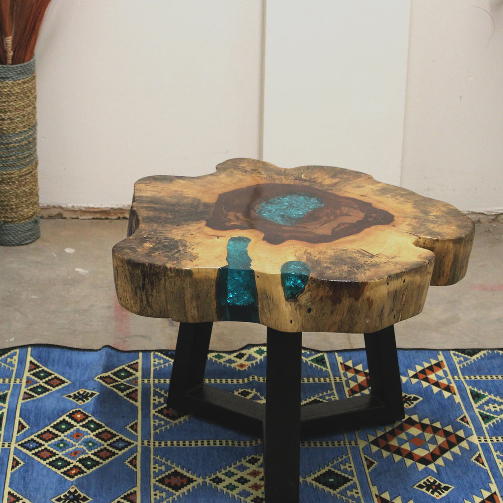 Tamarind and Resin Coffee Table - Aqua Shades 4 Seasons