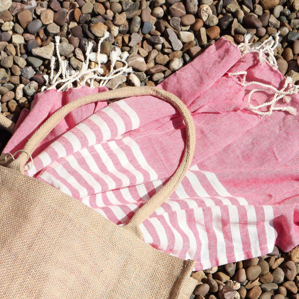 Cotton Pario Throw - 100x180 cm - Hot Pink Shades 4 Seasons