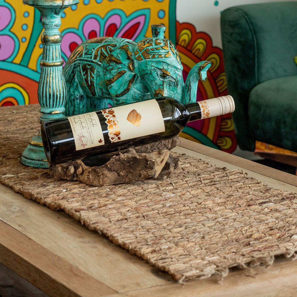 Water Hyacinth Table Runner - Robusta And Fringe Shades 4 Seasons