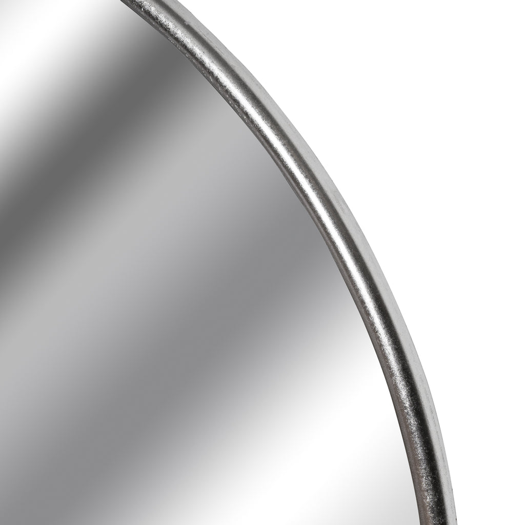 Silver Foil Large Circular Metal Wall Mirror Shades 4 Seasons