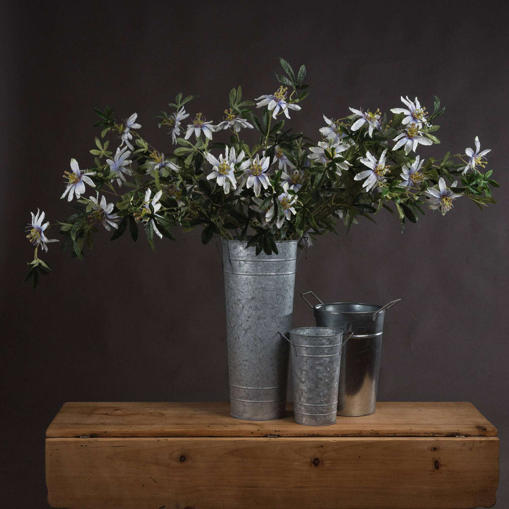 Passion Flower Spray WHITE PLASTIC Shades 4 Seasons