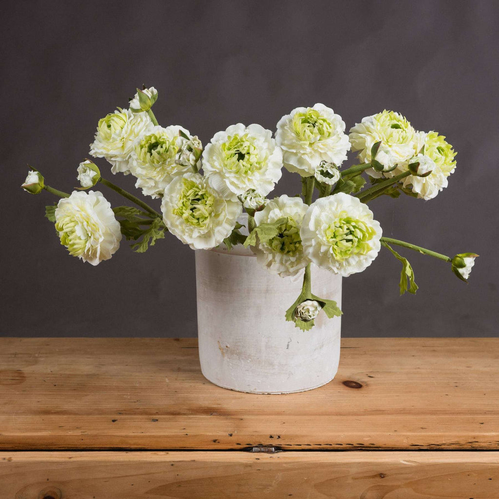 Green Ranunculus Spray GREEN PLASTIC Shades 4 Seasons