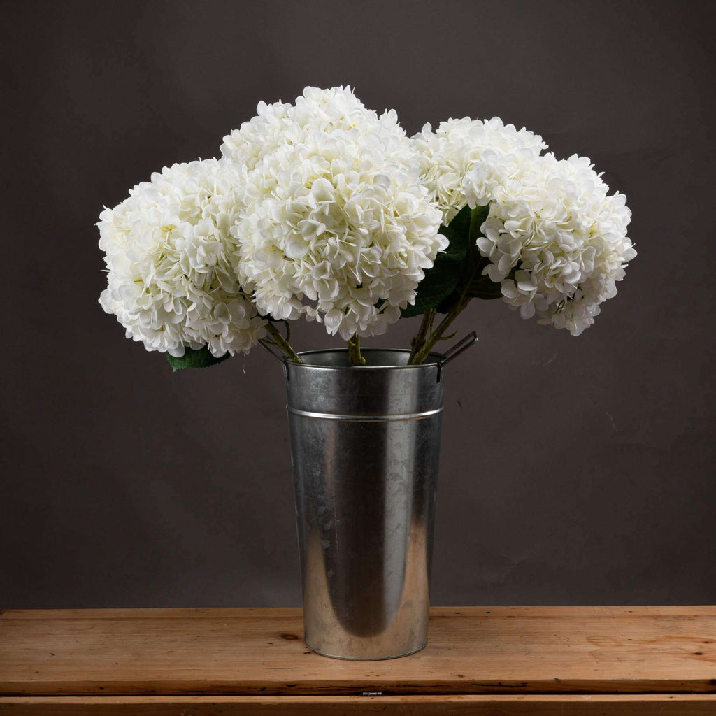 Oversized White Hydrangea WHITE PLASTIC Shades 4 Seasons