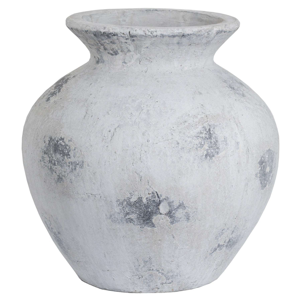 Downton Large Antique White Vase STONE CERAMIC Shades 4 Seasons