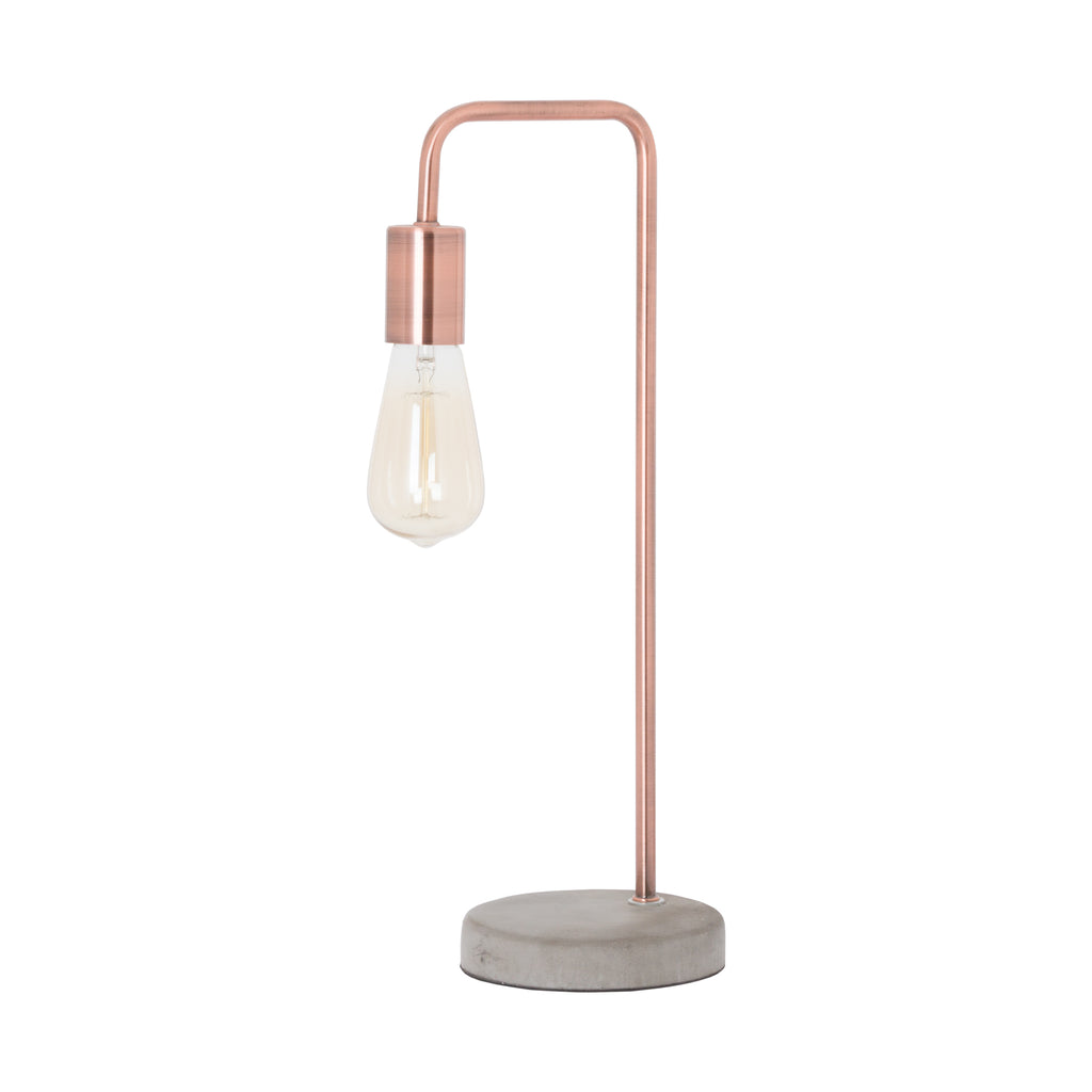Copper Industrial Lamp With Stone Base Shades 4 Seasons