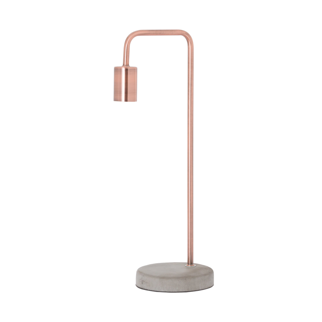 Copper Industrial Lamp With Stone Base COPPER METAL Shades 4 Seasons