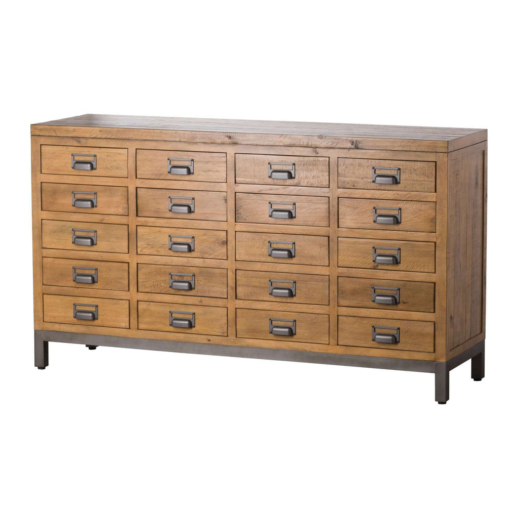 The Draftsman Collection 20 Drawer Merchant Chest BROWN WOOD Shades 4 Seasons