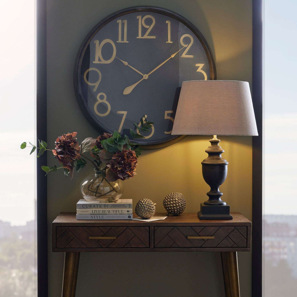 Soho Brass And Black Large Clock Shades 4 Seasons