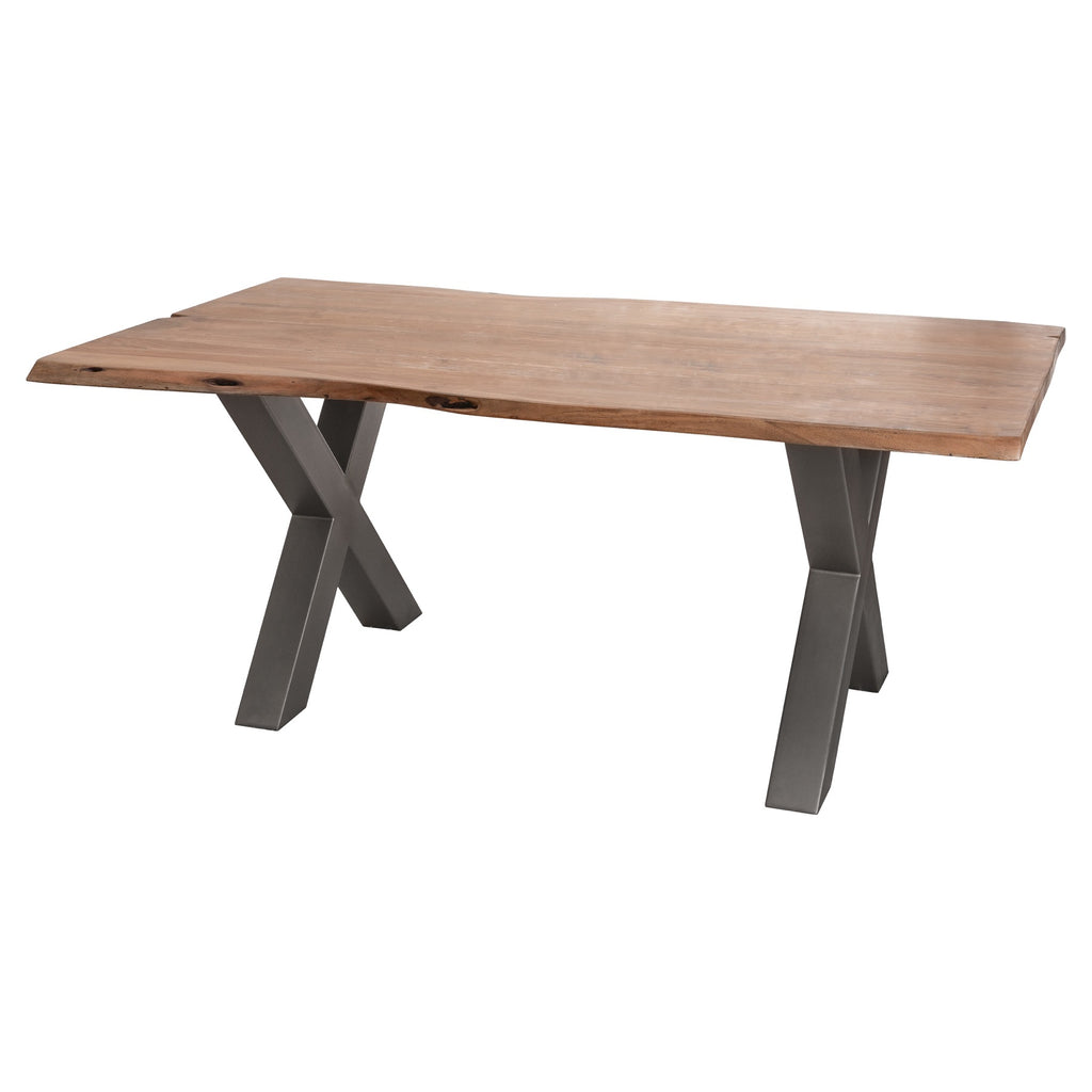 Live Edge Collection Dining Table BROWN ACACIA Shades 4 Seasons