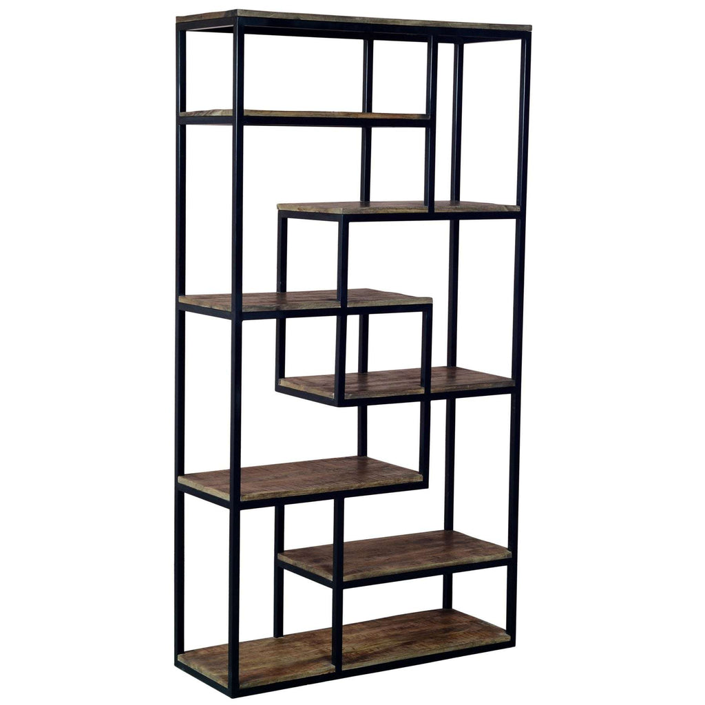 Multi Shelf Industrial Shelf Unit BROWN METAL Shades 4 Seasons