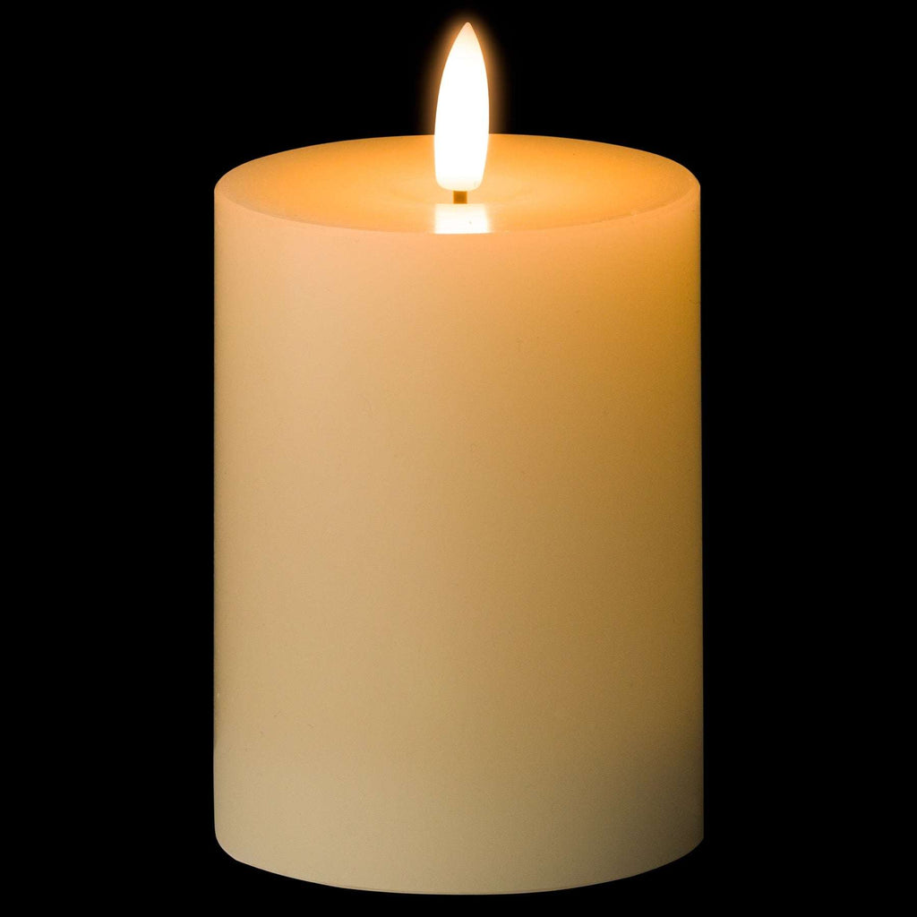 Luxe Collection Natural Glow 3 x 4 LED Cream Candle Shades 4 Seasons