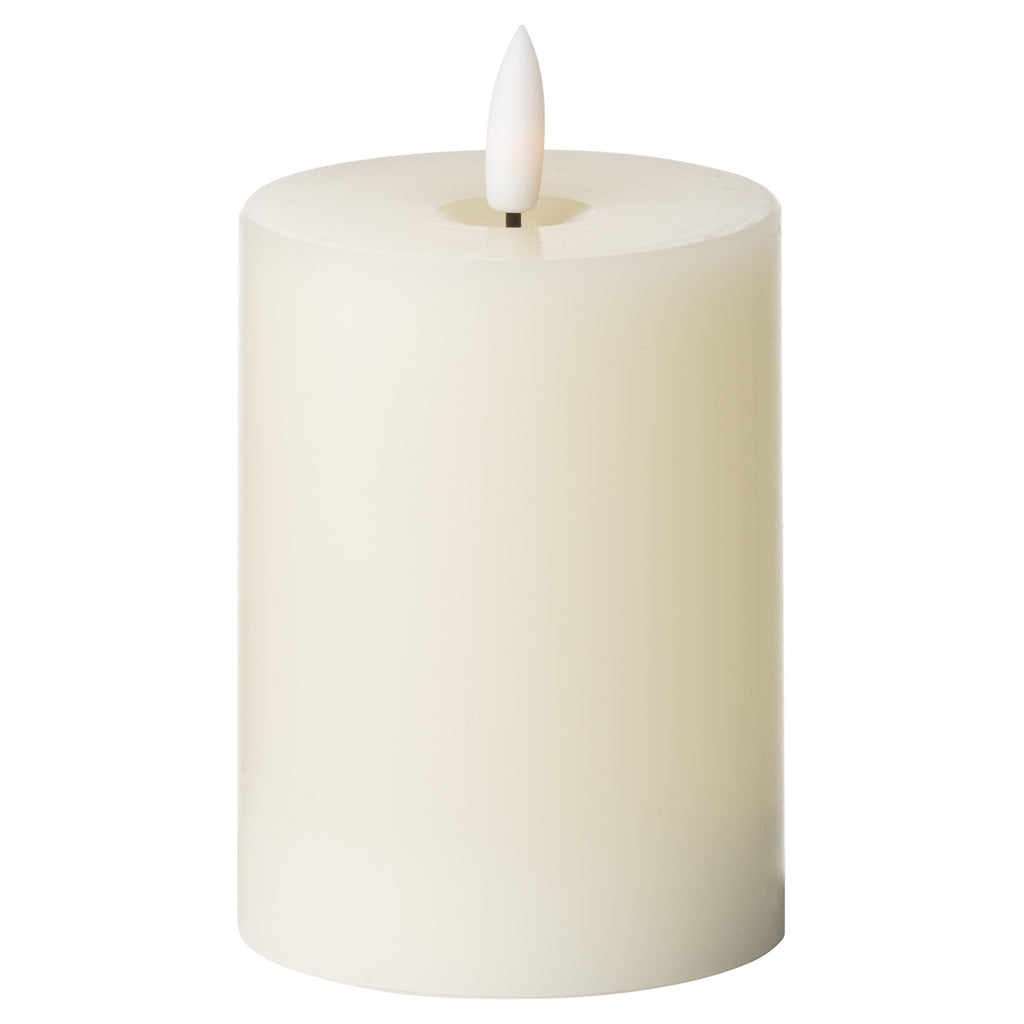 Luxe Collection Natural Glow 3 x 4 LED Cream Candle IVORY PLASTIC Shades 4 Seasons