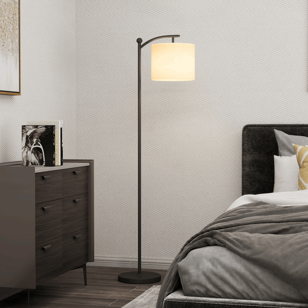 HOMCOM LED Floor Lamp with Dimmable Colours Temperature & Brightness, Black HOMCOM